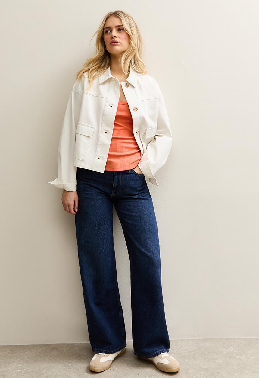 New Look - Vde ss26 square neck vest - bright orange