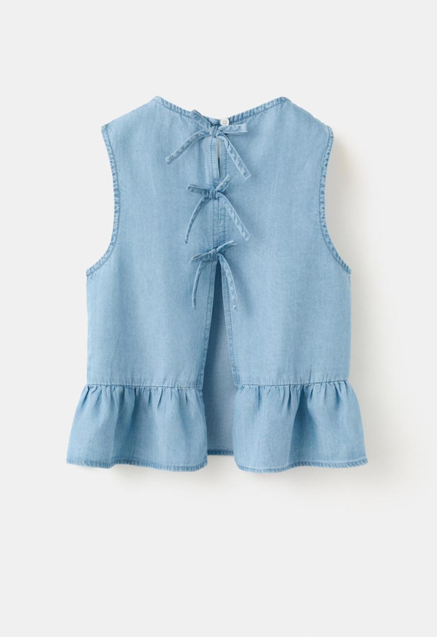 MANGO - Blouse Coco - Open Blue