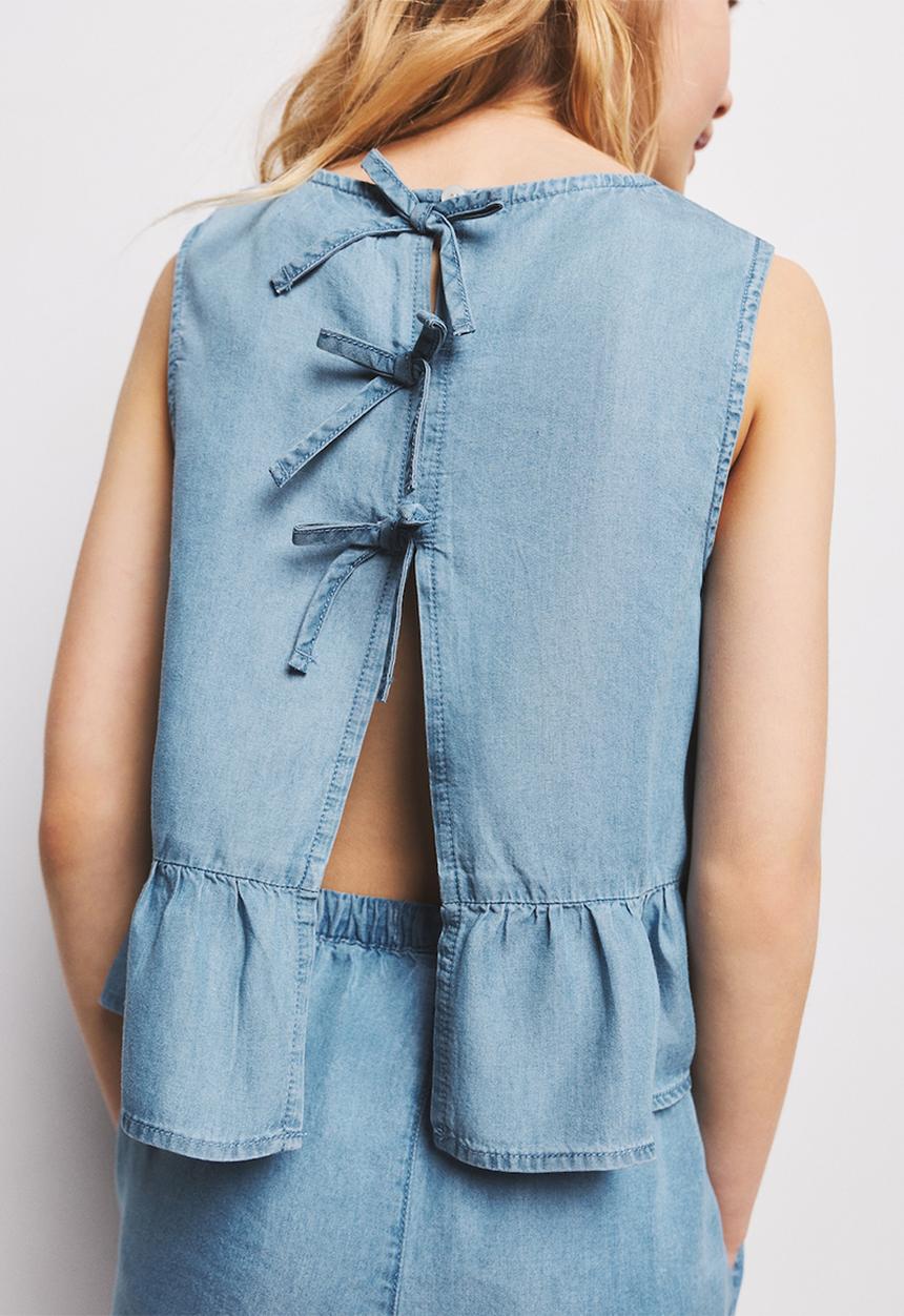 MANGO - Blouse Coco - Open Blue