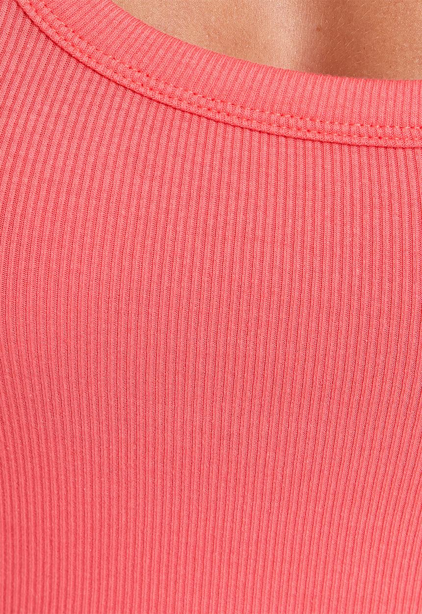 New Look - Wide trim scoop vest - dark coral