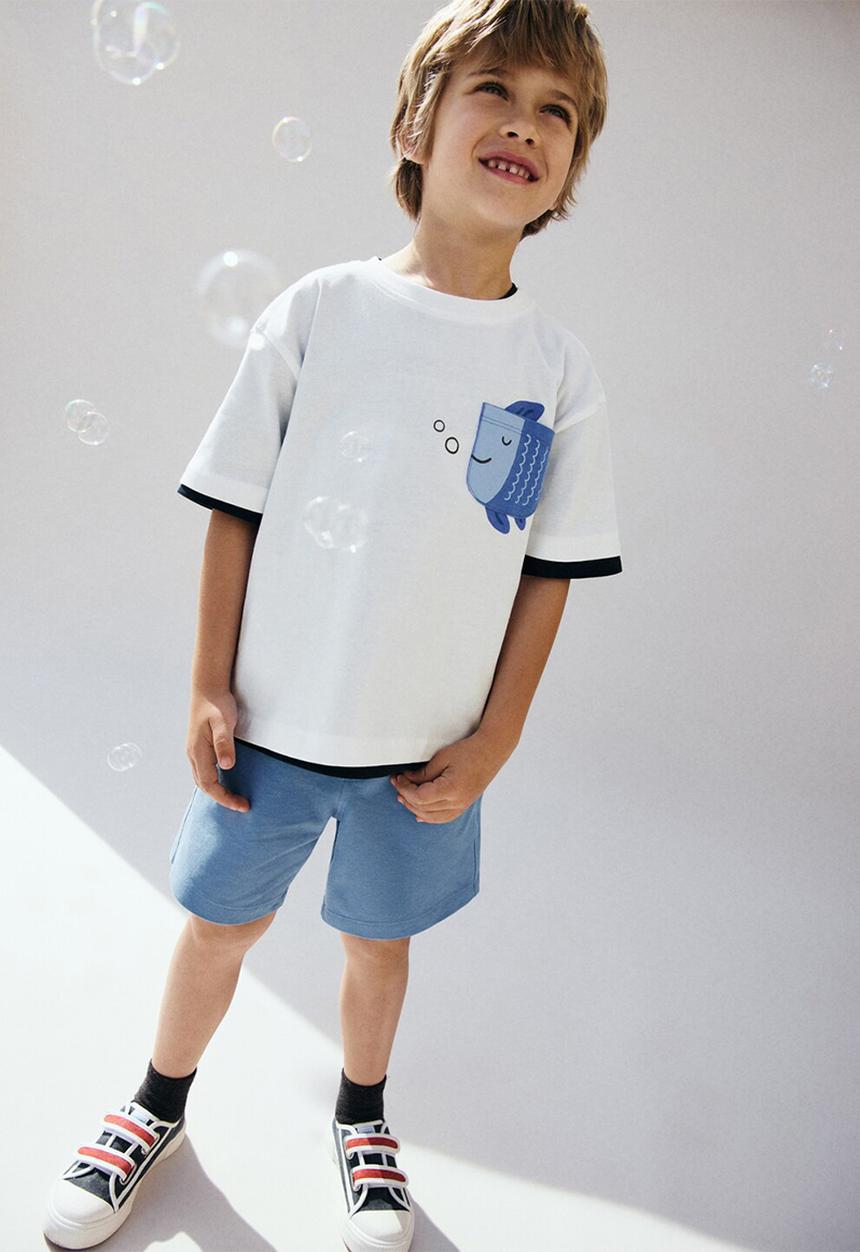 MANGO - T-Shirt M2fish - White