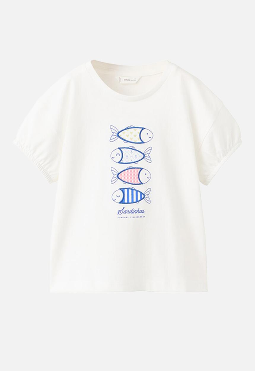 MANGO - T-shirt sardine - Natural