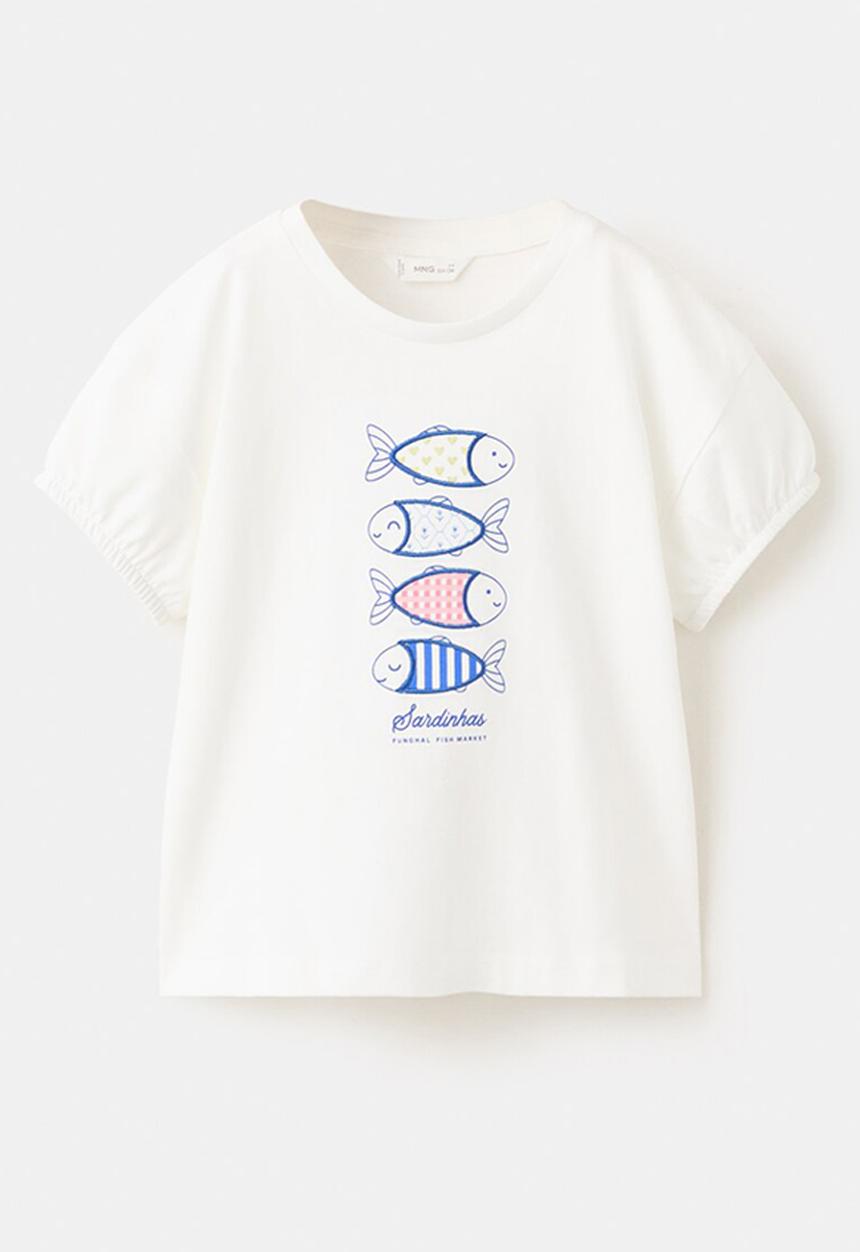 MANGO - T-shirt sardine - Natural
