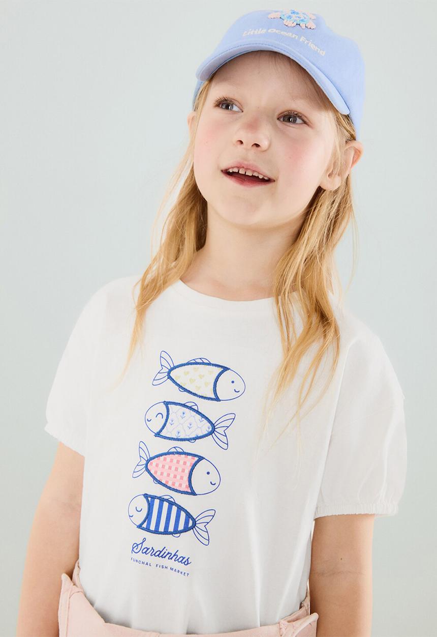 MANGO - T-shirt sardine - Natural