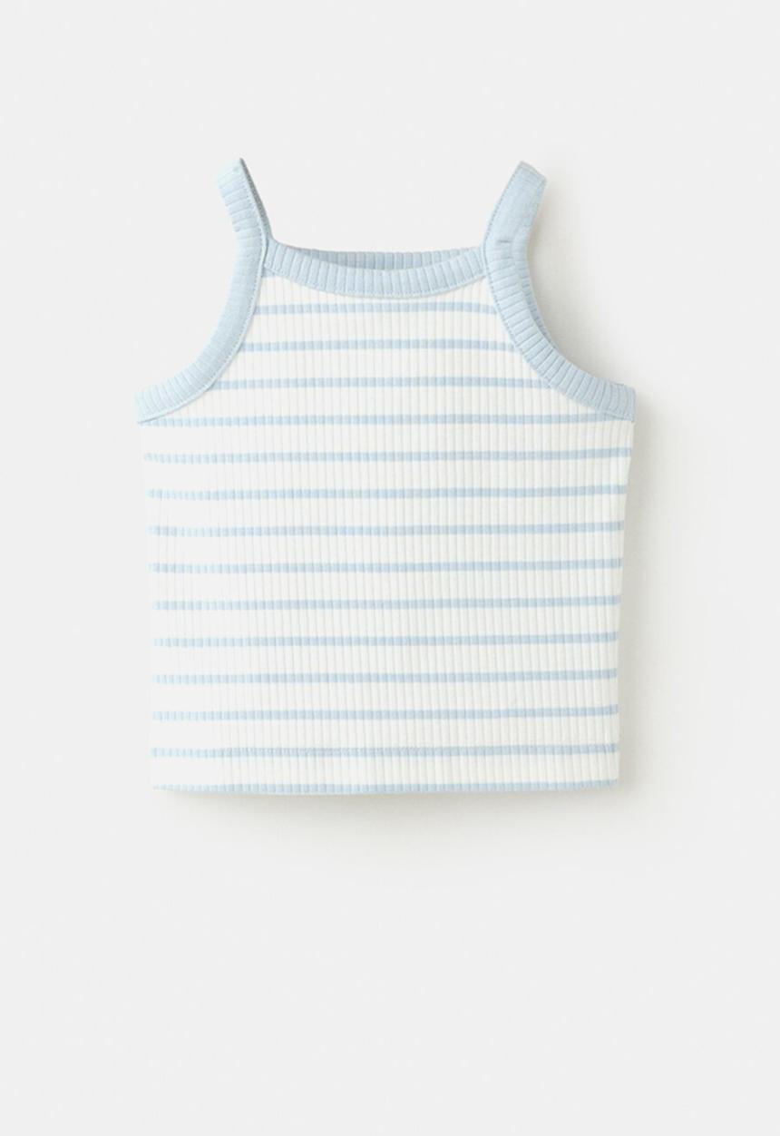 MANGO - T-shirt BRIB - Light Pastel Blue