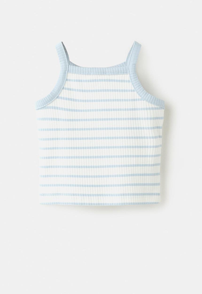 MANGO - T-shirt BRIB - Light Pastel Blue