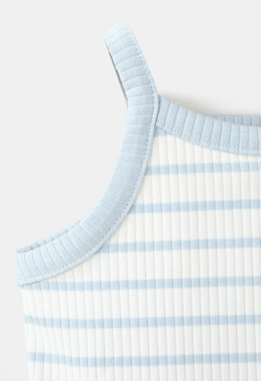 MANGO - T-shirt BRIB - Light Pastel Blue