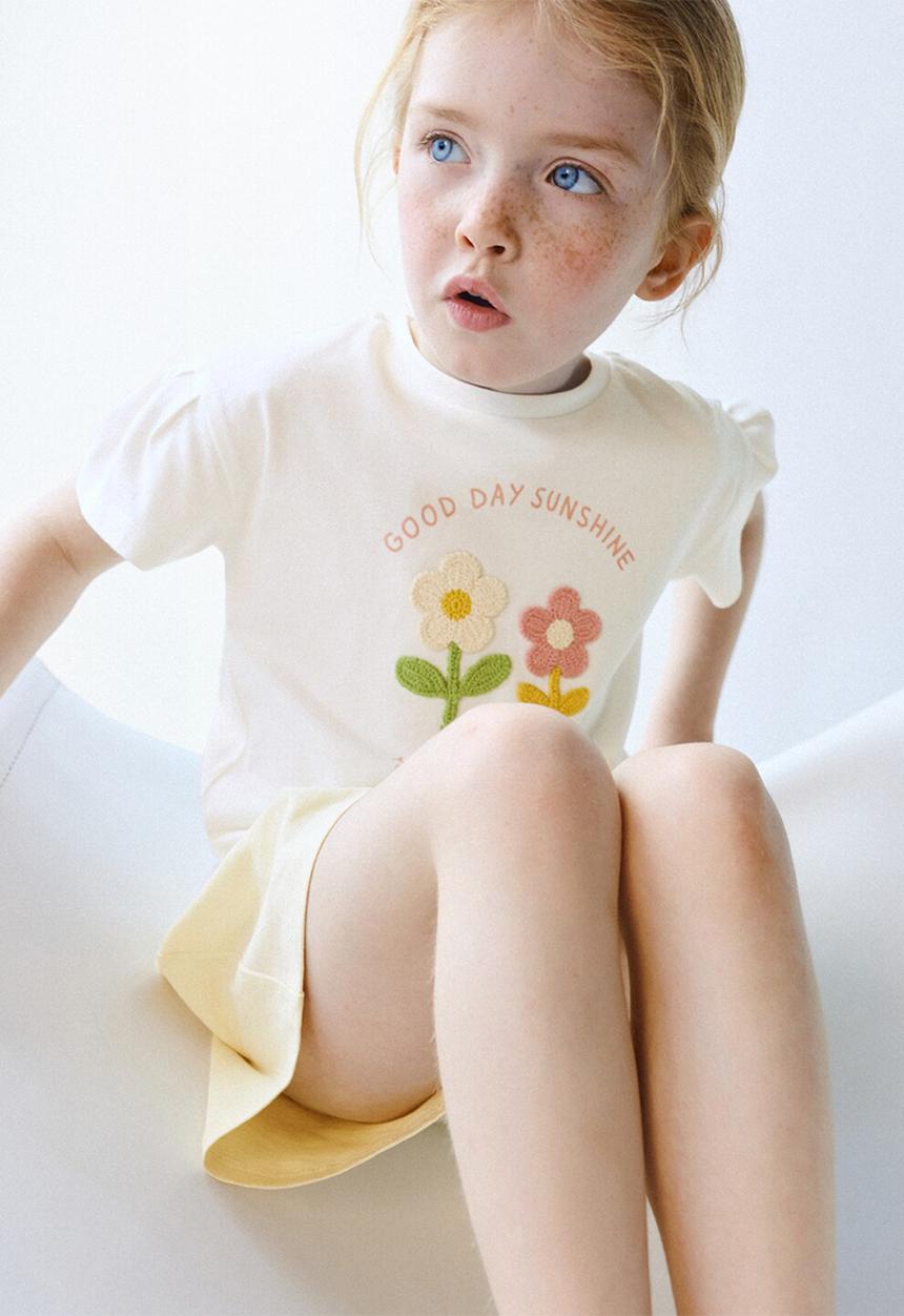 MANGO - T-shirt Jour - Natural