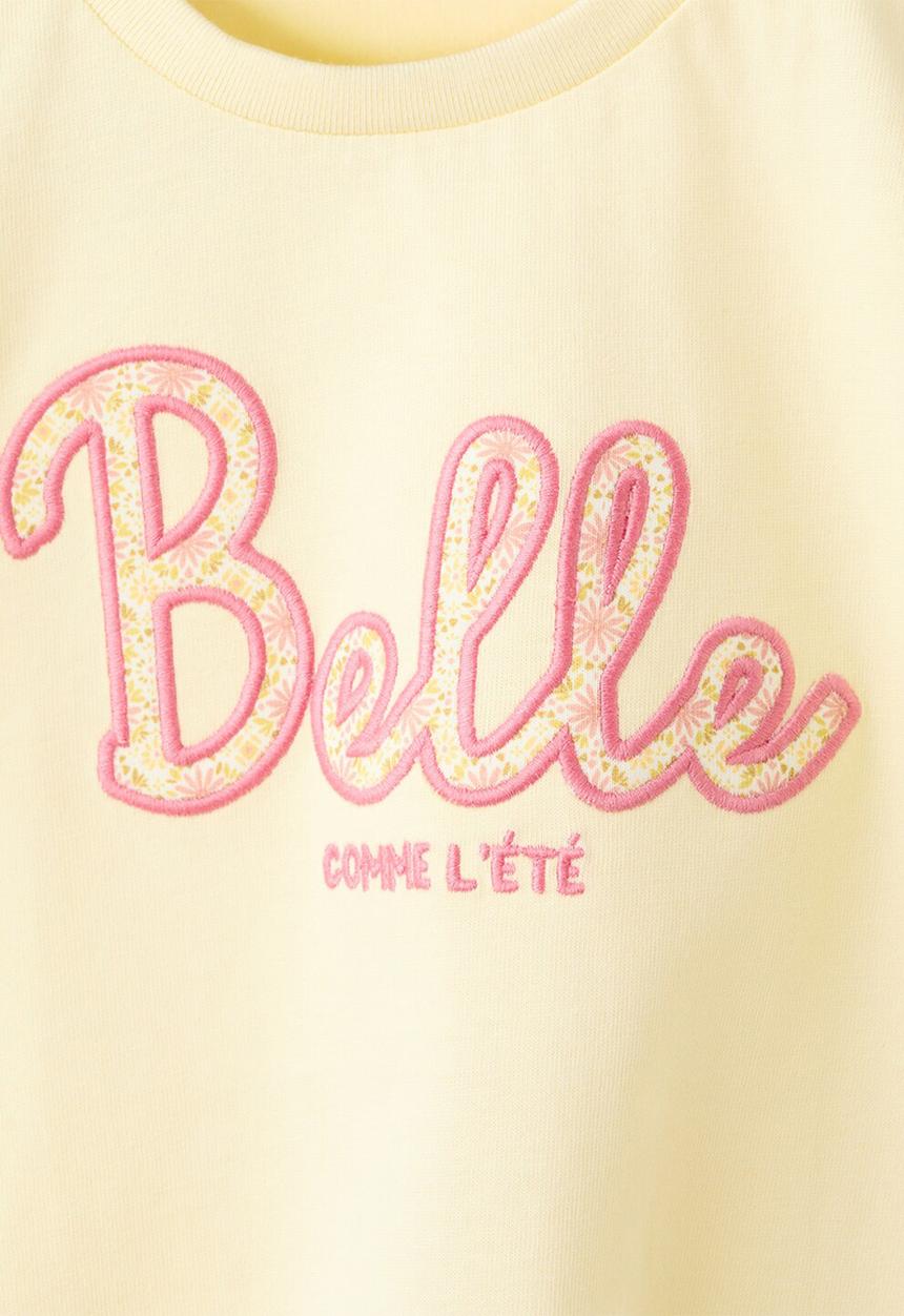 MANGO - T-Shirt ete - Light/Pastel Yellow