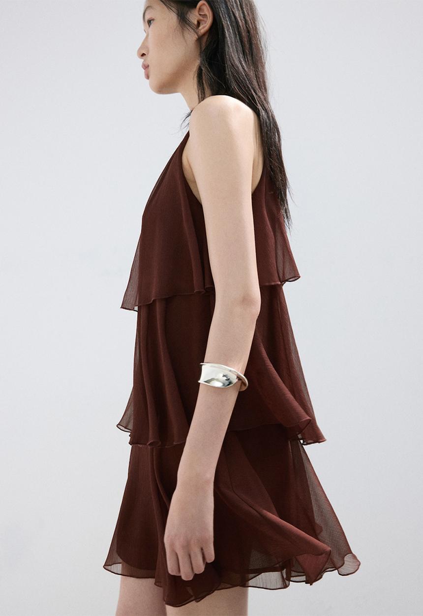 MANGO - Dress cake - dark brown