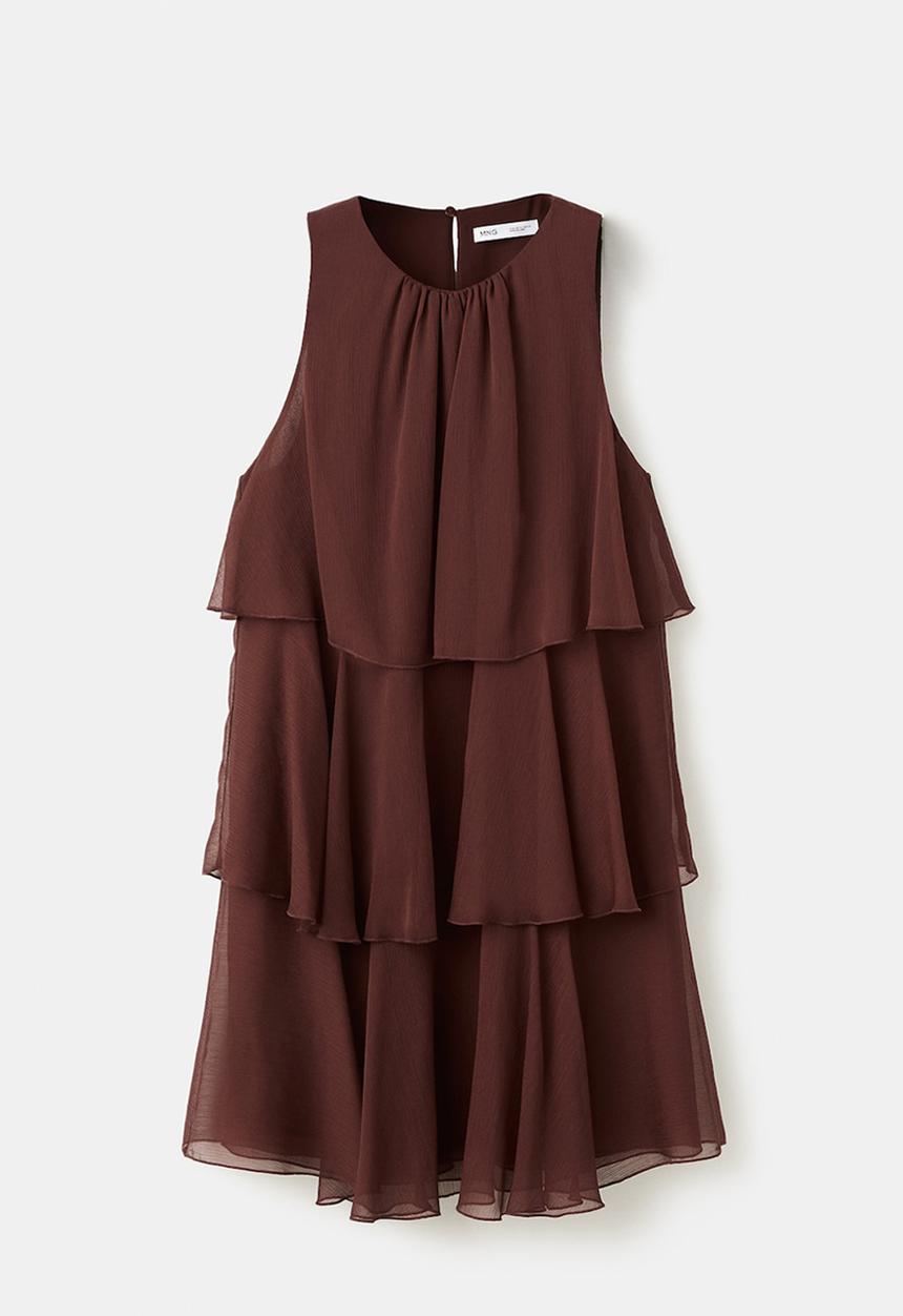 MANGO - Dress cake - dark brown