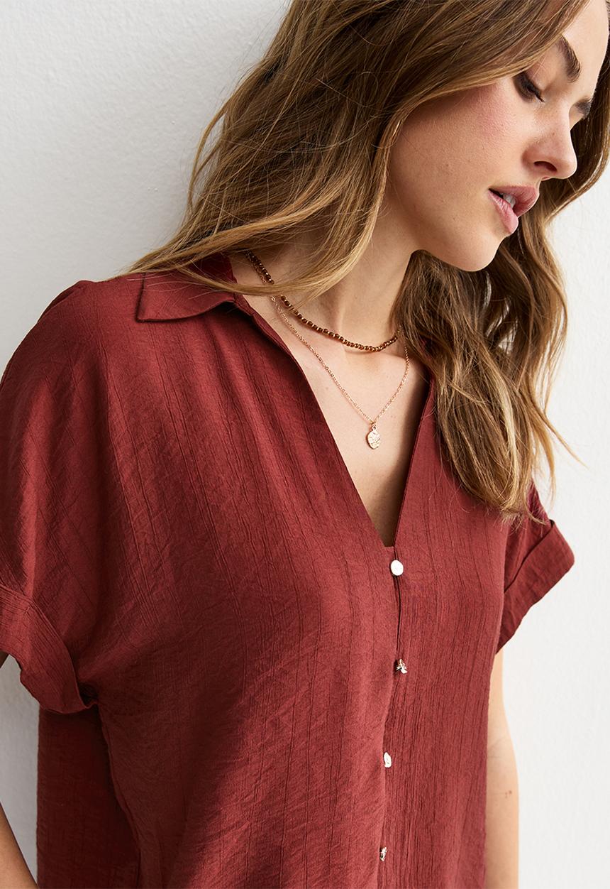 New Look - K jim ss shirt - rust