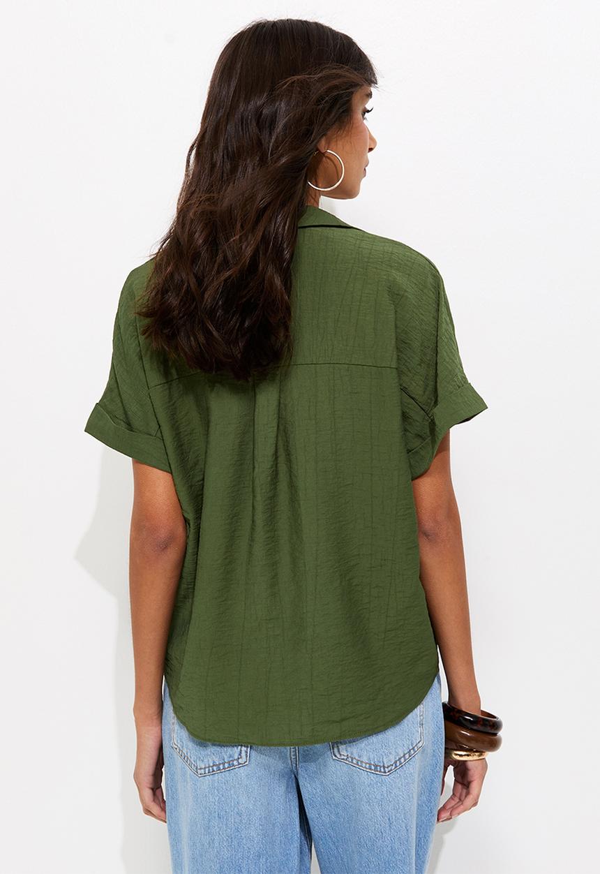New Look - K jim kiki short slv shirt - green