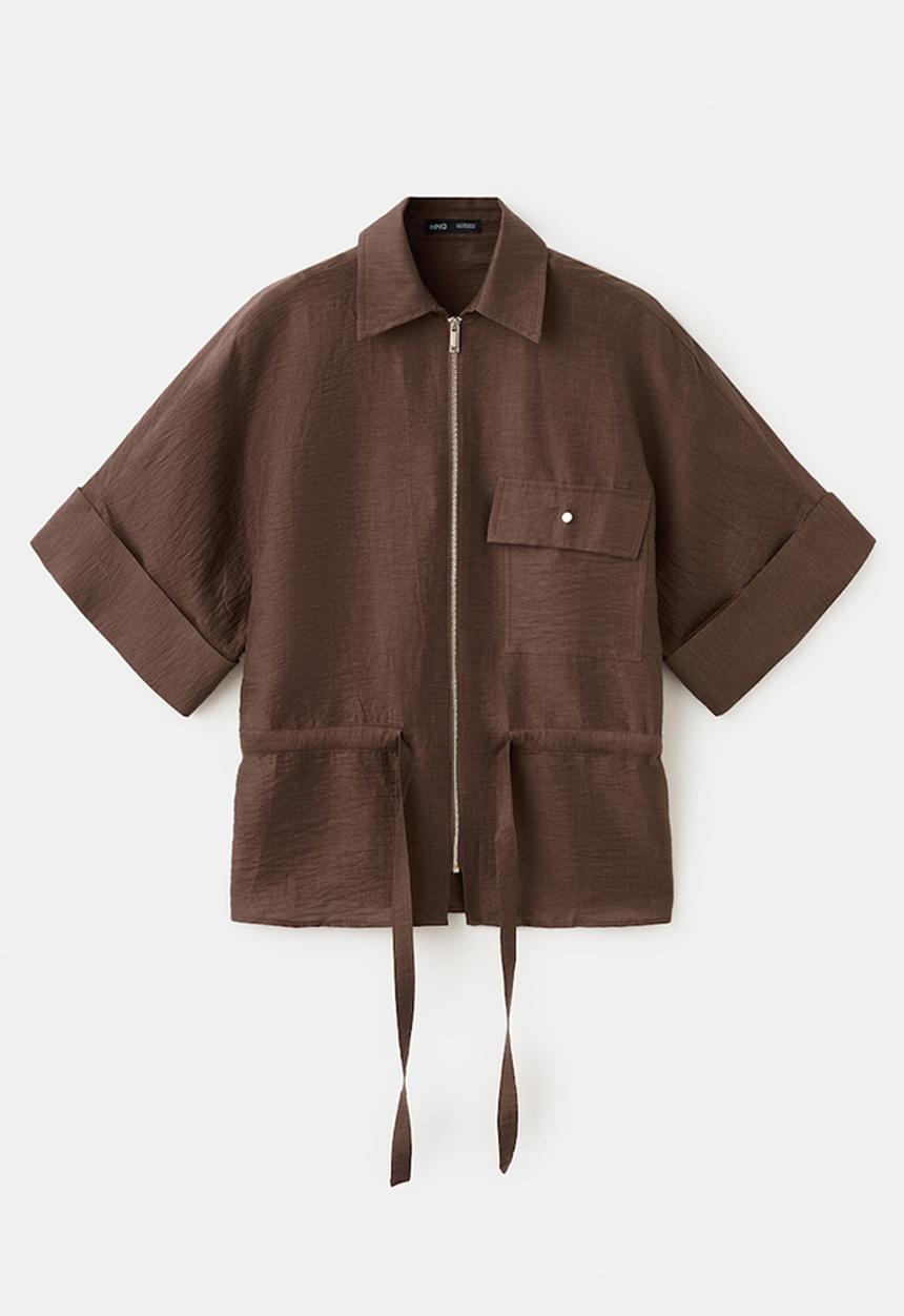 MANGO - Blouse safa - brown
