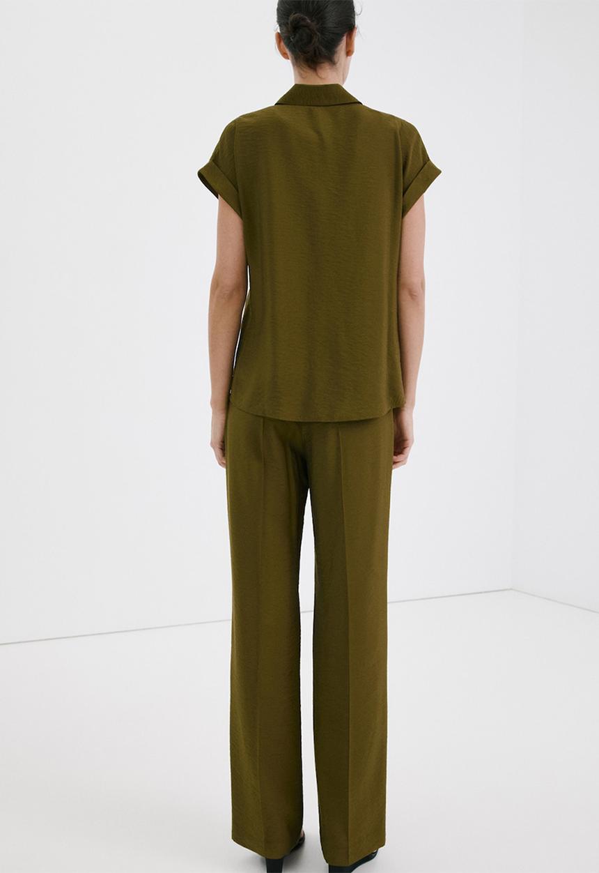 MANGO - Trousers nudo - green