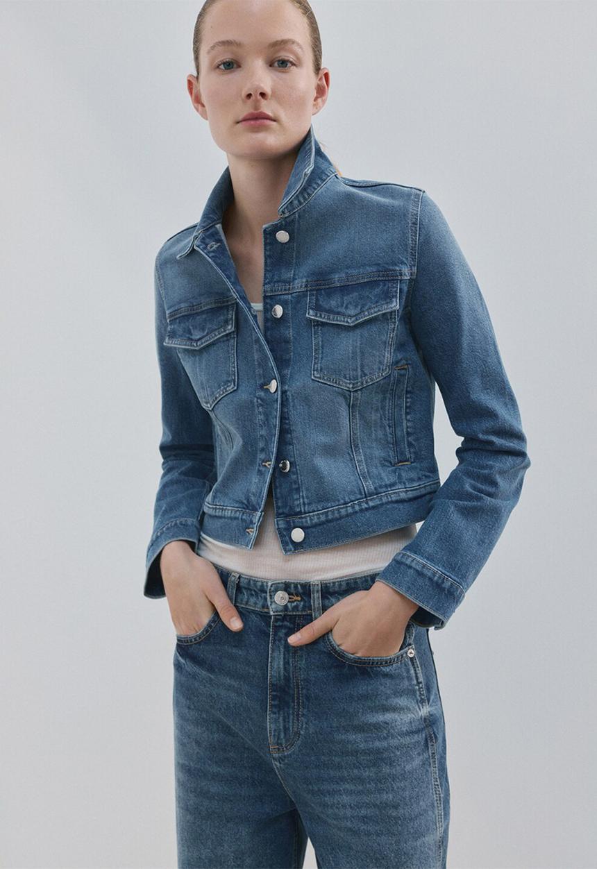 MANGO - Jacket newvicky - open blue