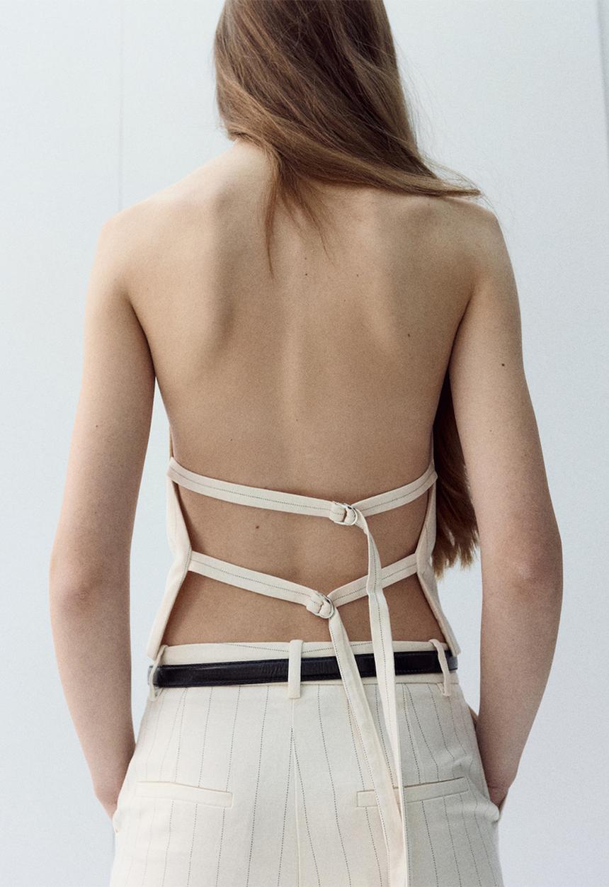 MANGO - Top argelia - light beige