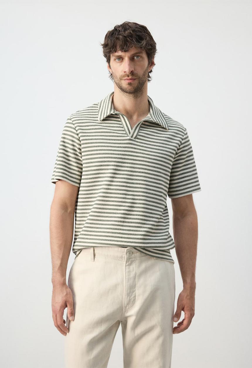 MANGO - Poloshirt Xavir - Medium Green