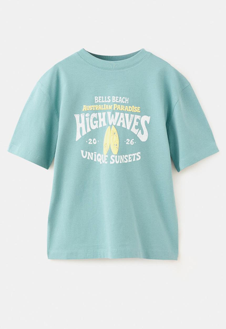 MANGO - T-Shirt Caliplus - Turquoise / Aqua