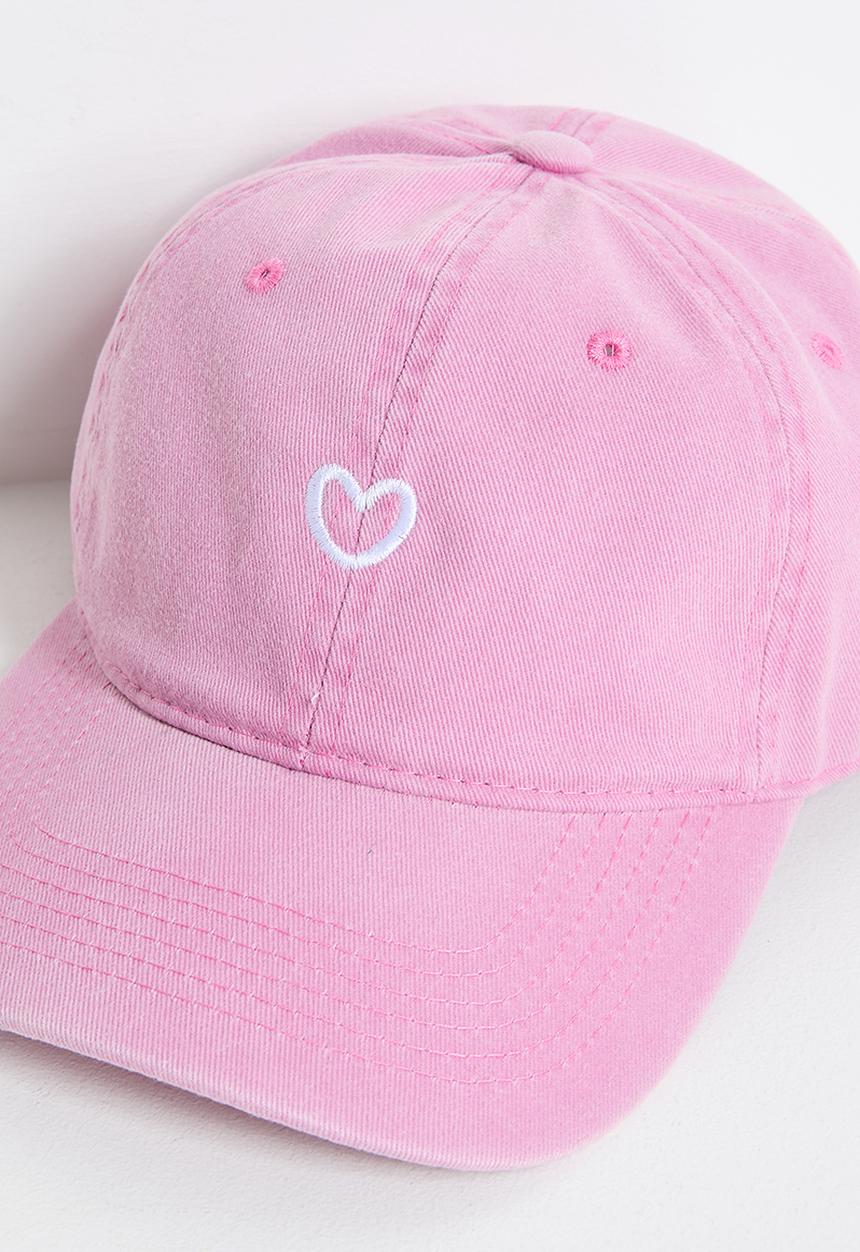 Pop Candy - Heart embroidered snapback - pink