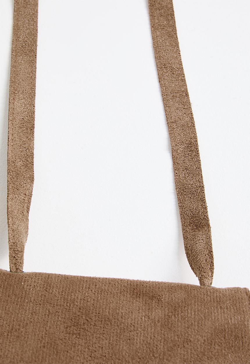 Pop Candy - Fringed pocket flap crossbody - warm brown