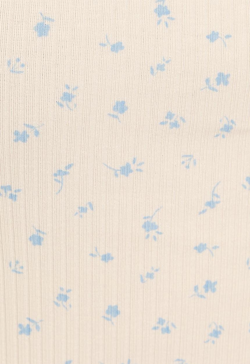 New Look - Vde ss26 floral square neck vest - blue pattern