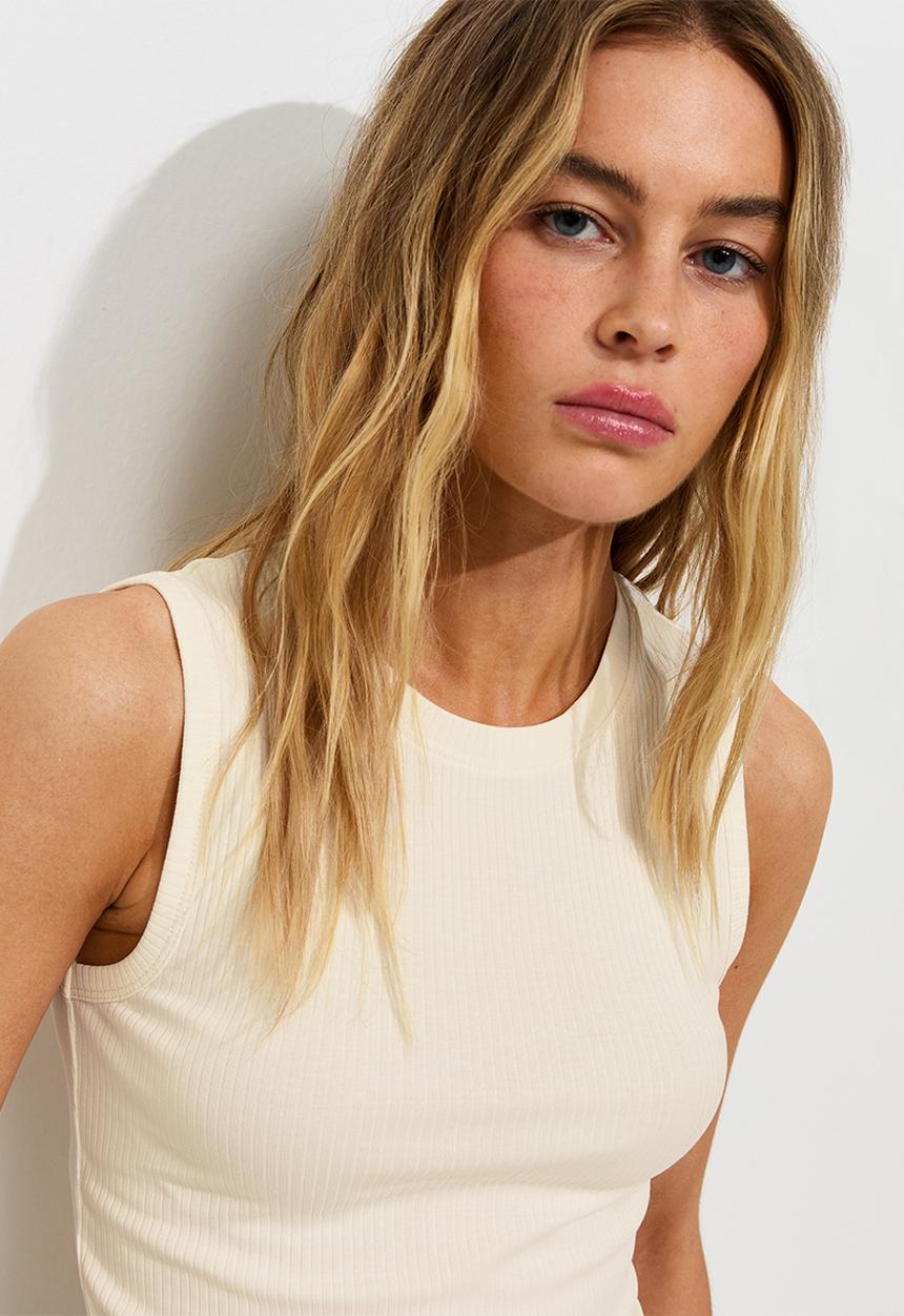 New Look - Vde ss26 rib tank - cream
