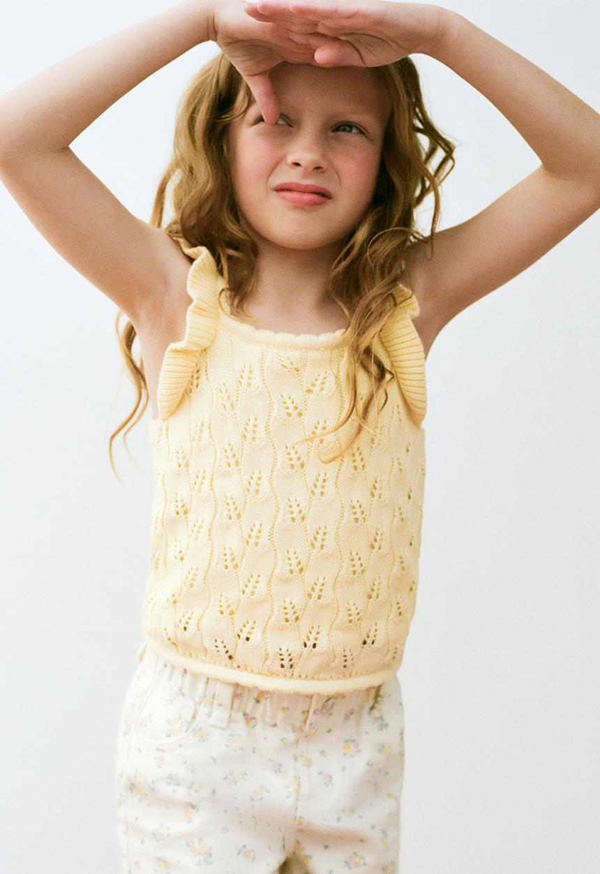 MANGO - Top Bonnie - Light/Pastel Yellow