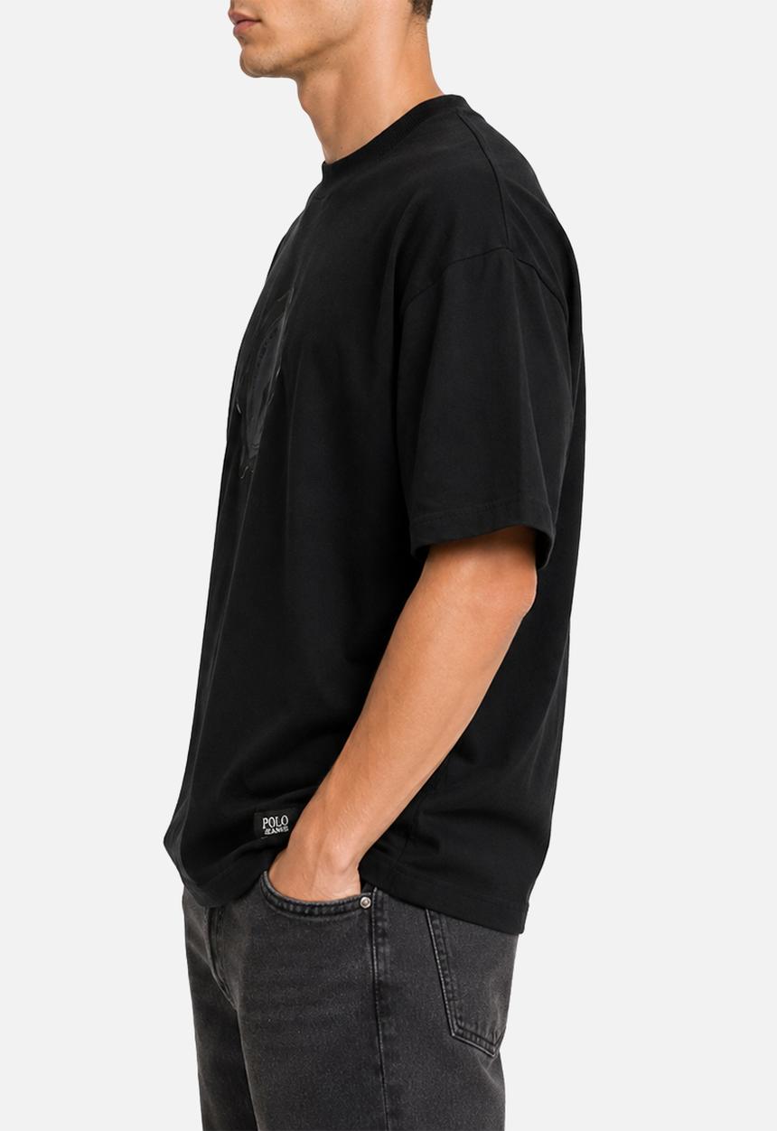 POLO - Sainte Pjc Ss Wax Stamp Logo Tee - Black