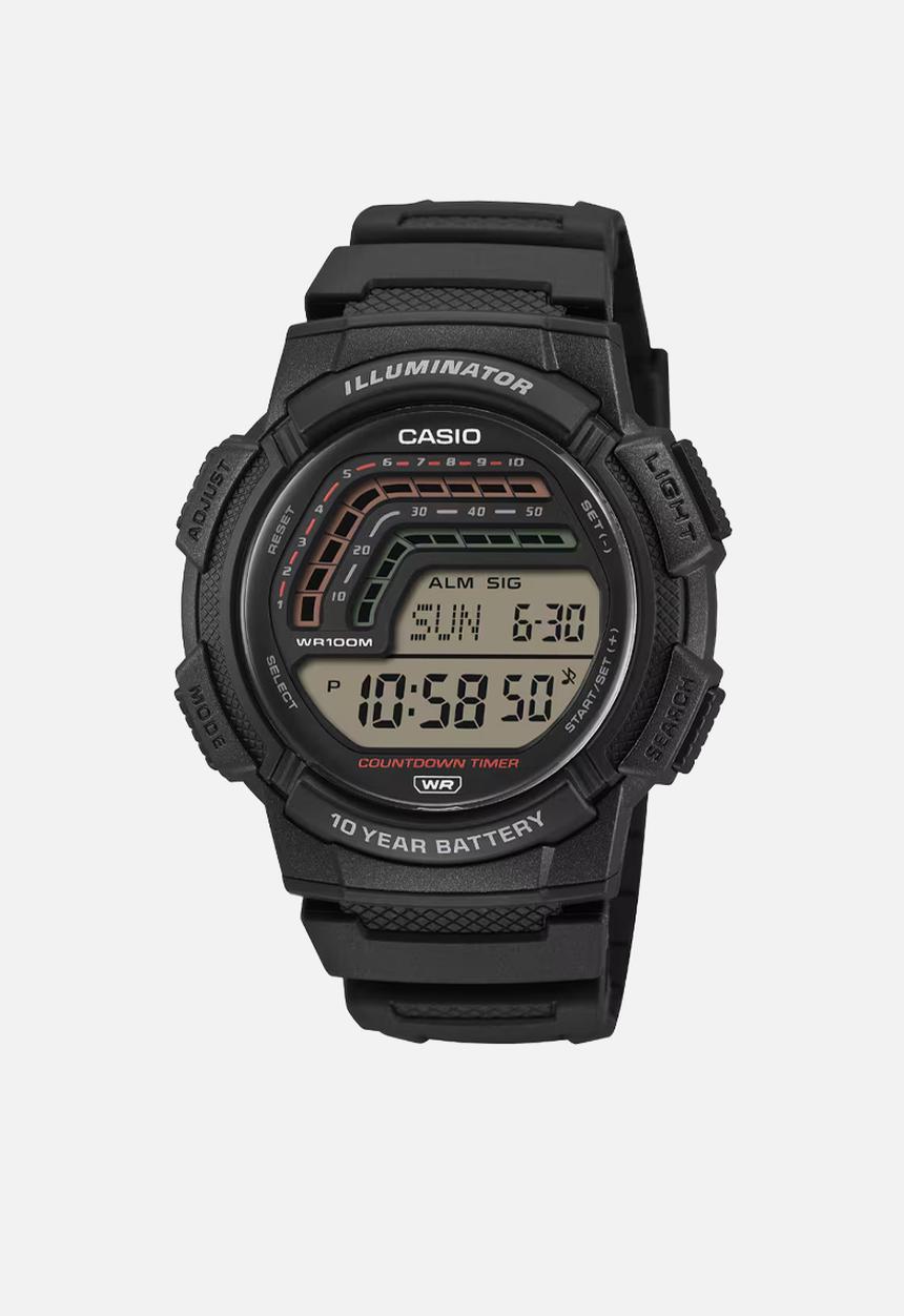 Casio - Digital World Time Black Res - Black