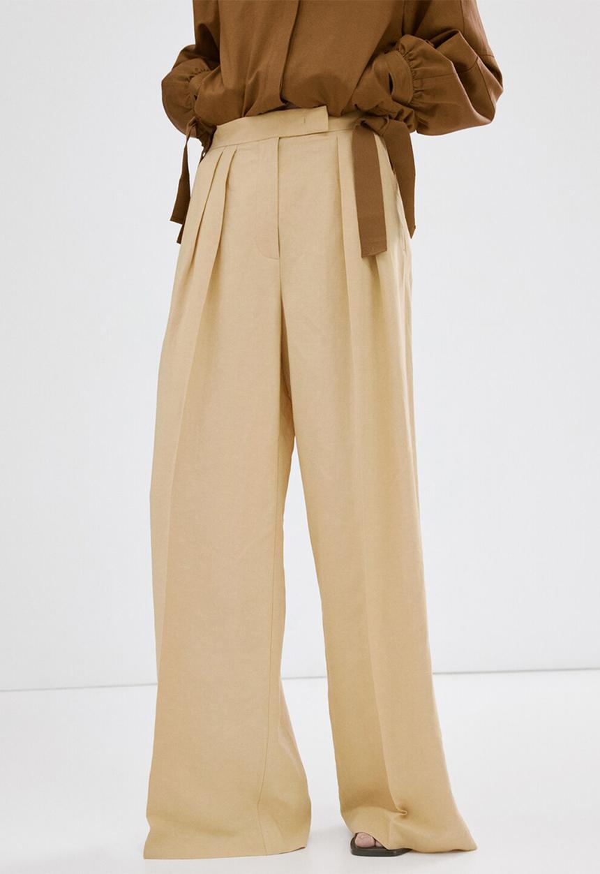 MANGO - Trousers mojito - medium yellow