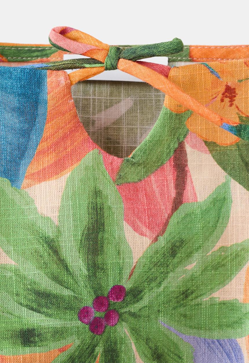MANGO - BLOUSE TROPISET - BRIGHT ORANGE