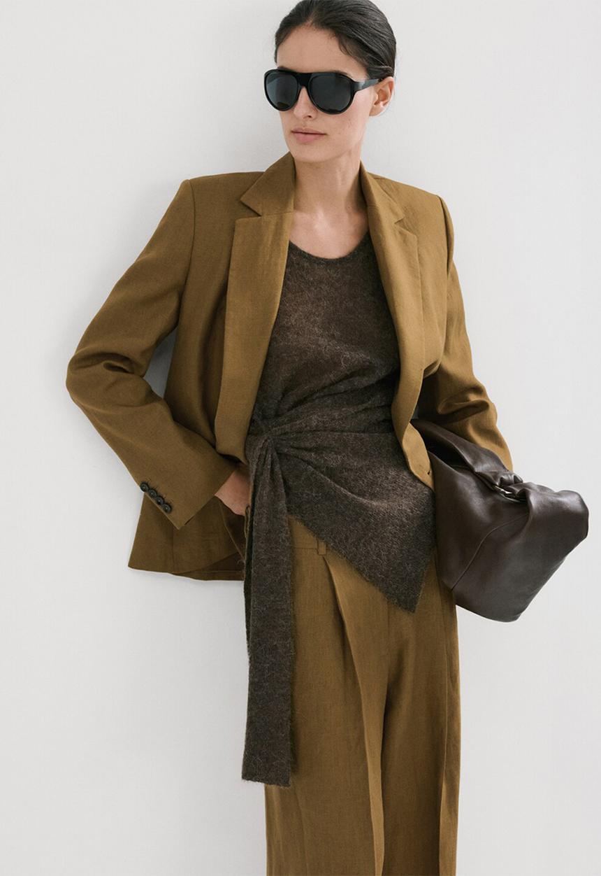 MANGO - Trousers tempoli - dark green