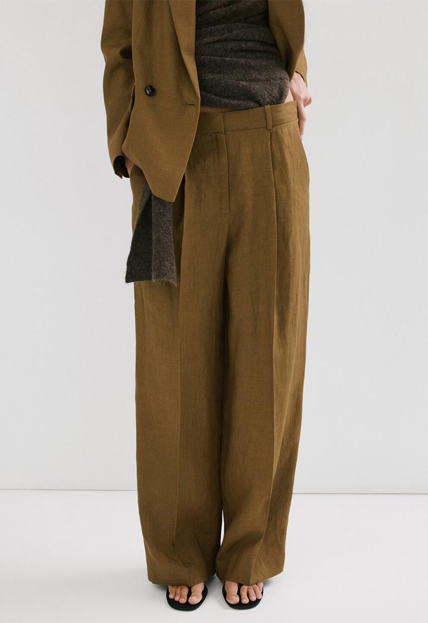 MANGO - Trousers tempoli - dark green