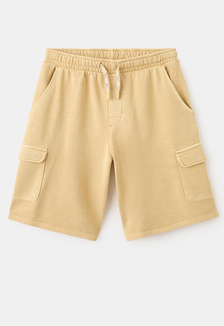 MANGO - Bermudas CARGO - Medium Yellow