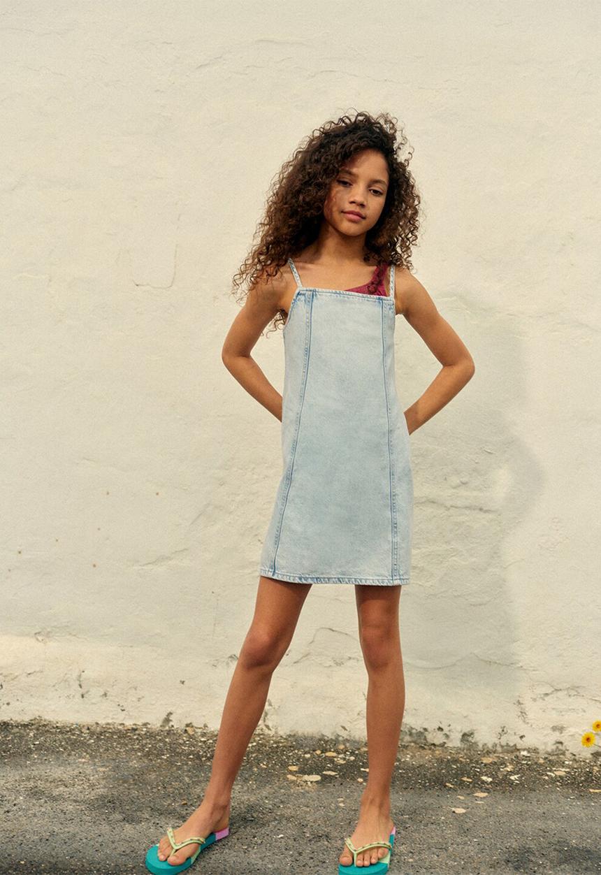 MANGO - Dress Blueb - Open Blue