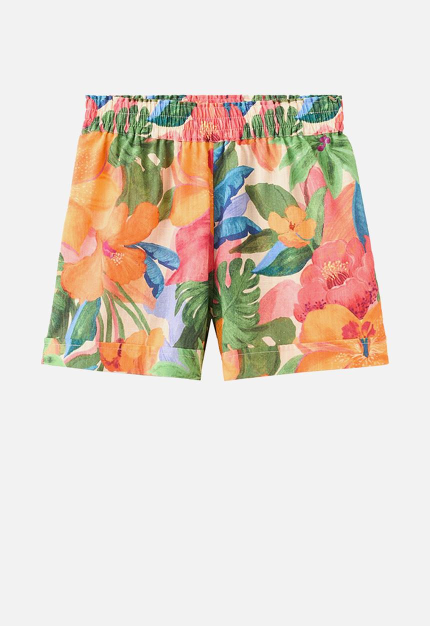 MANGO - SHORTS TROPISET - BRIGHT ORANGE
