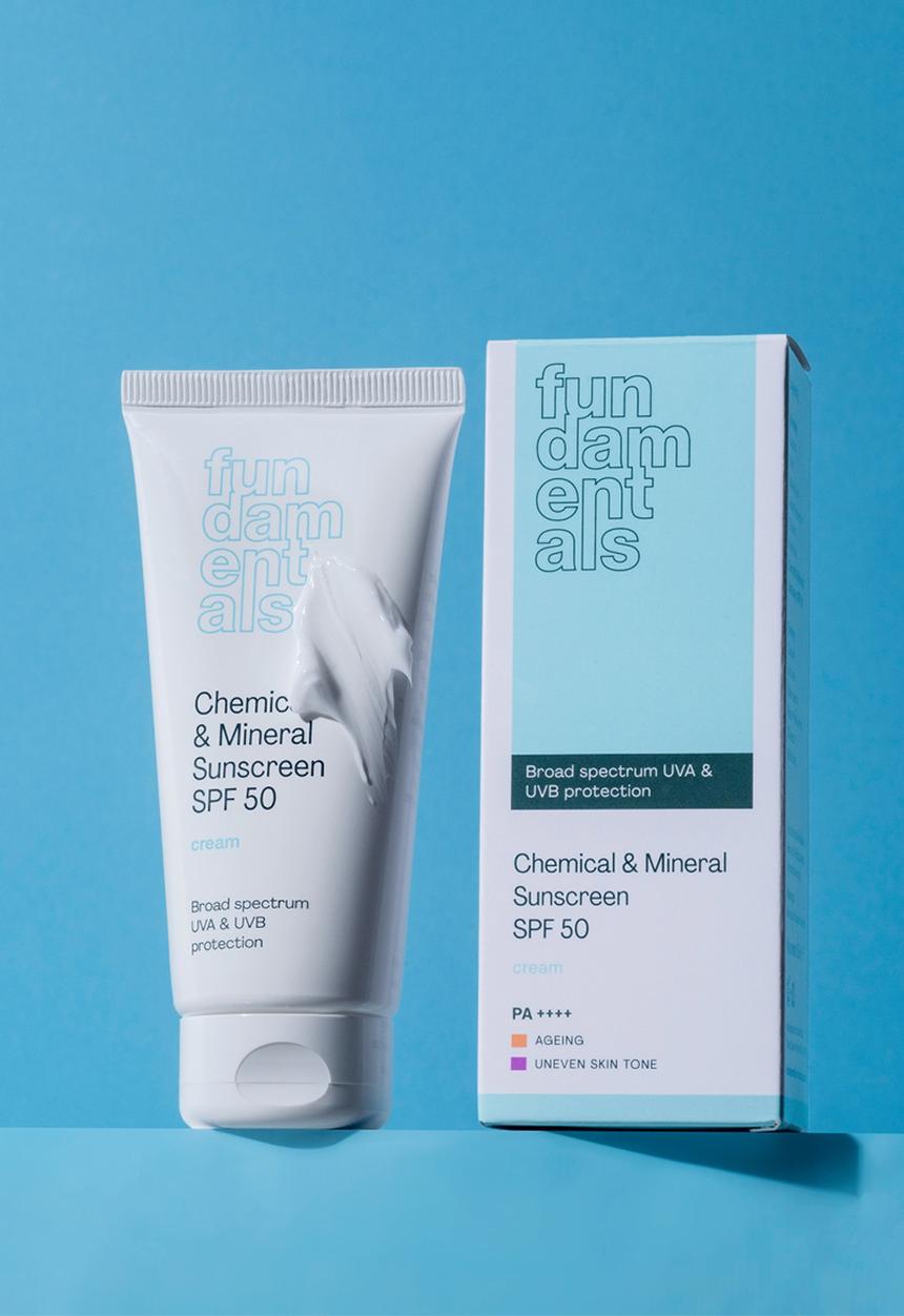 Fundamentals Skincare - Chemical and Mineral Suncreen SPF50