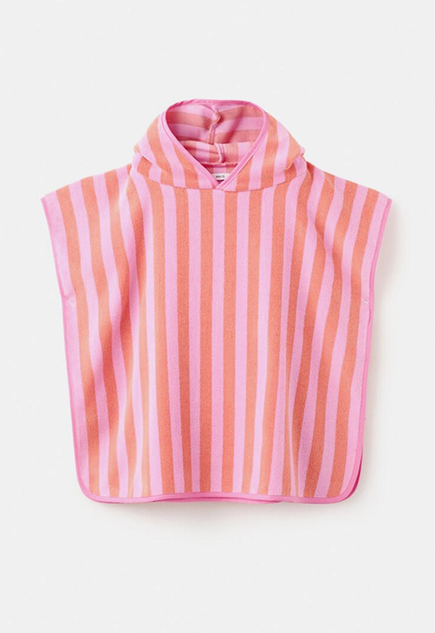 MANGO - Towel stripesp - medium pink