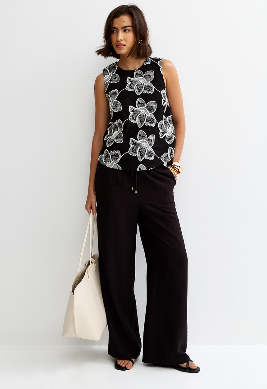 New Look - Faith fantasy toggle wl trouser - black