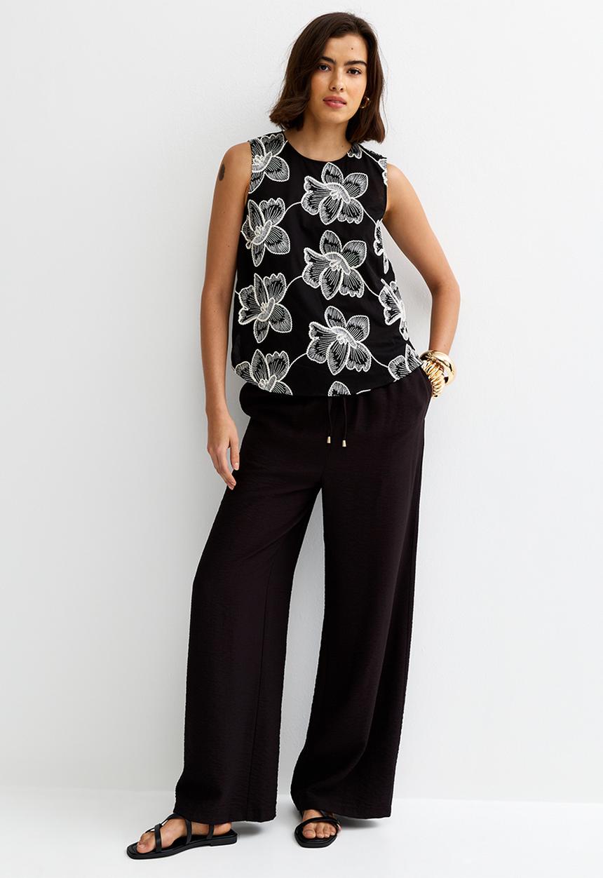 New Look - Faith fantasy toggle wl trouser - black