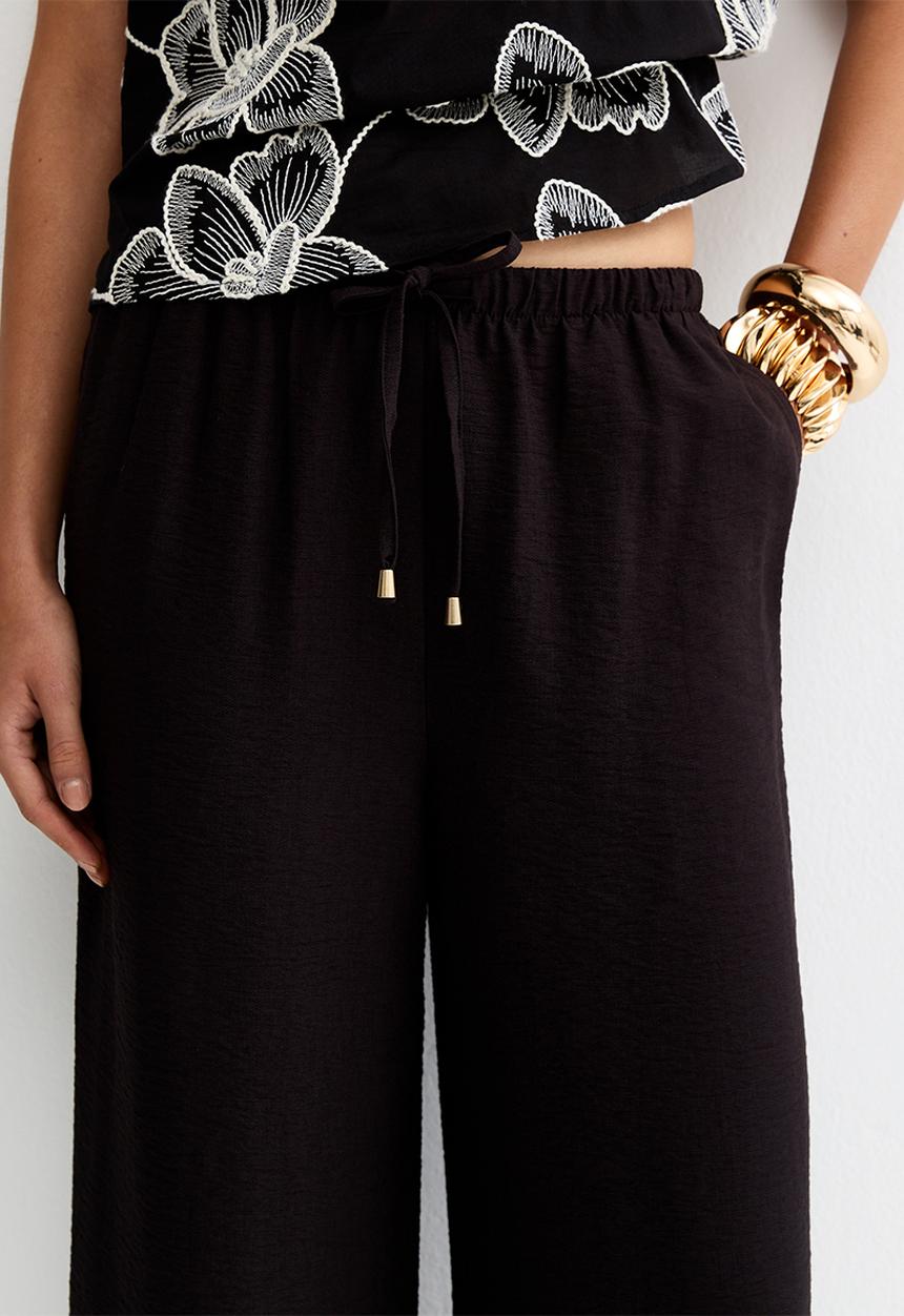 New Look - Faith fantasy toggle wl trouser - black
