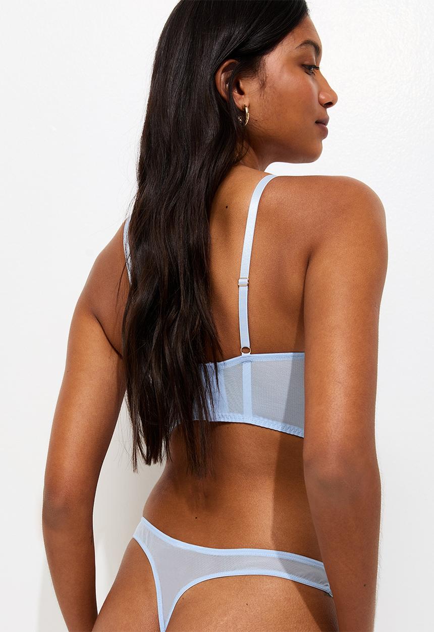 New Look - Two tone lace thong - 45 light blue