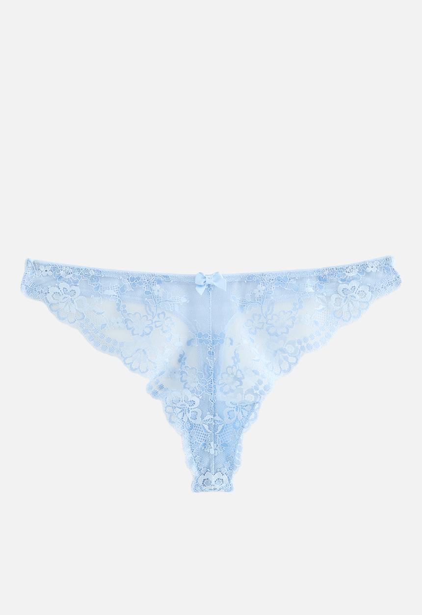 New Look - Two tone lace thong - 45 light blue