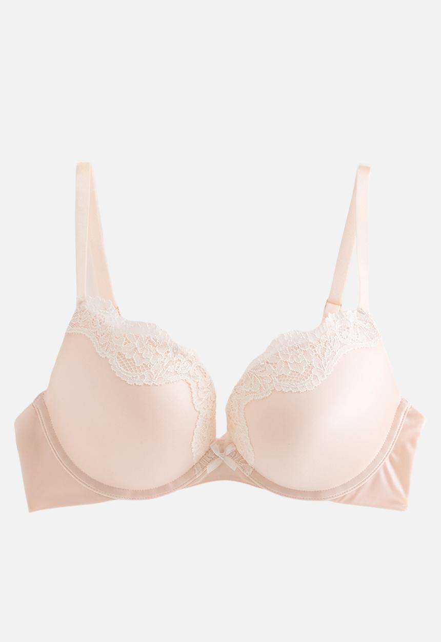 New Look - Satin & lace plunge  - 72 pale pink