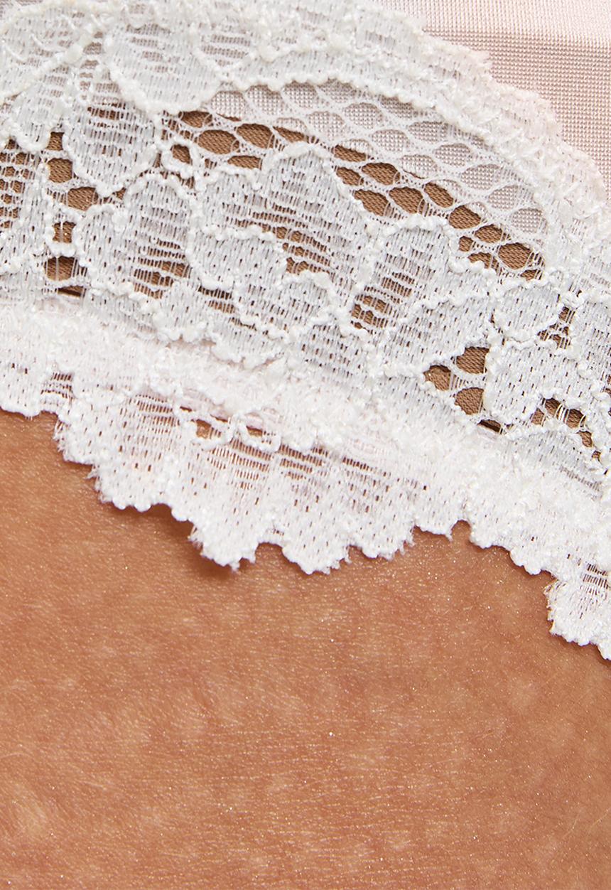 New Look - Satin & lace braz - 72 pale pink