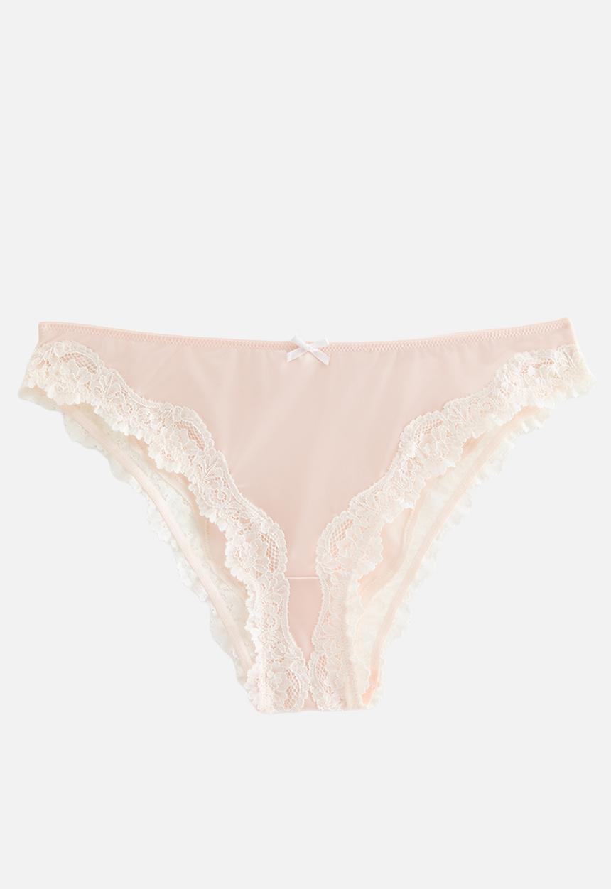 New Look - Satin & lace braz - 72 pale pink