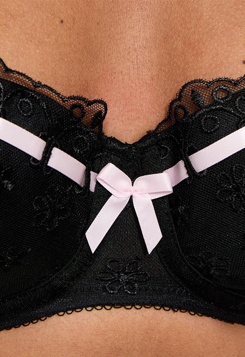 New Look - Ribbon slot emb balc  - 1 black