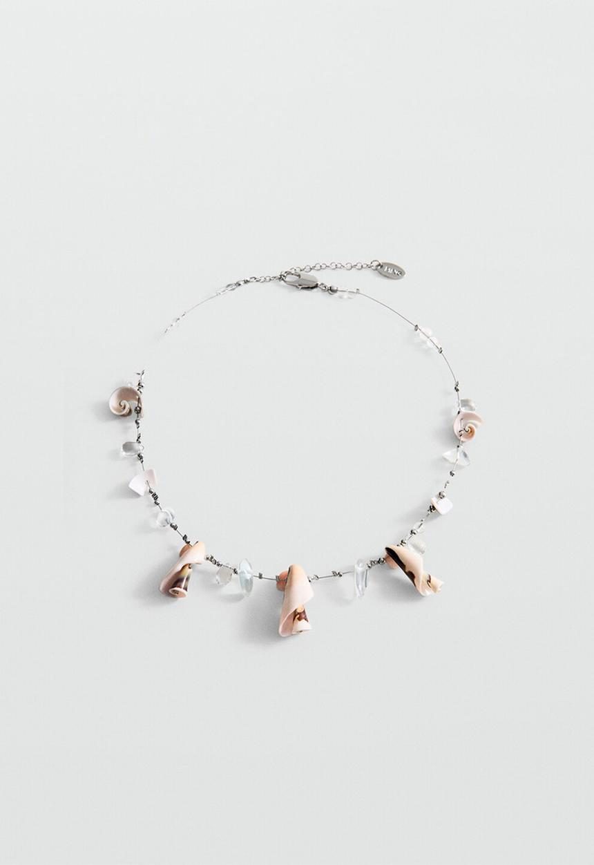 MANGO - Creta Necklace - Lt Pastel Grey