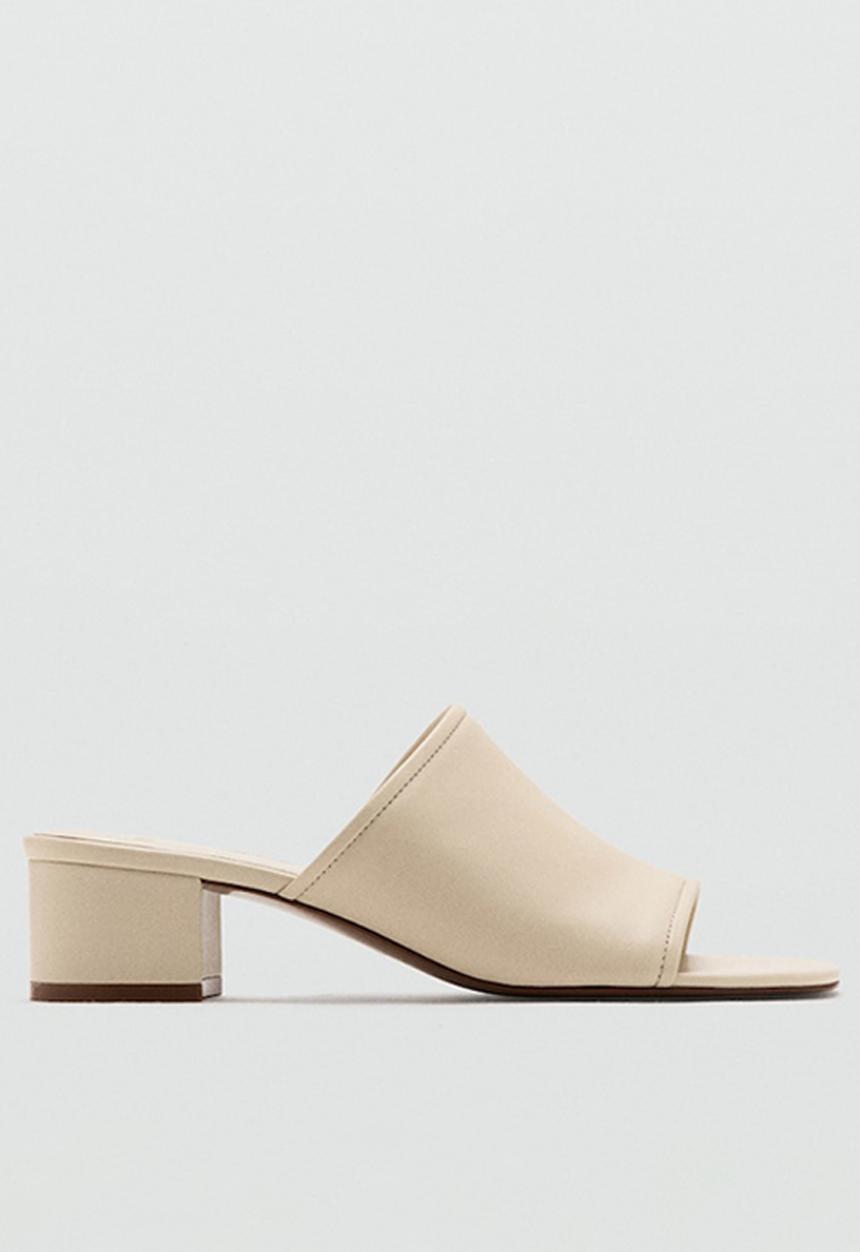 MANGO - Coin open toe mule - light beige